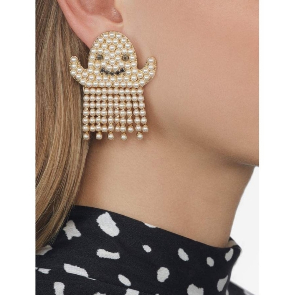 🏷 SALE! Baublebar Casper Pearl Drop Earrings - Picture 3 of 7